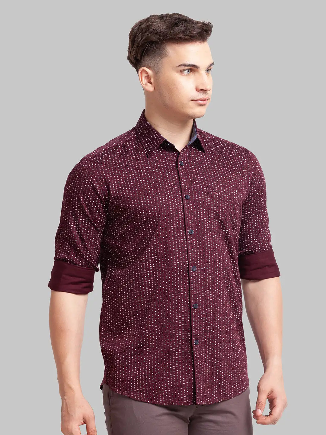 Men Slim Fit Light Blue Shirt