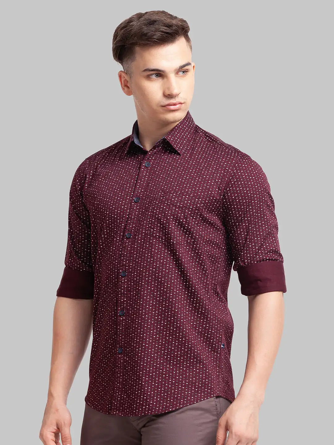 Men Slim Fit Light Blue Shirt