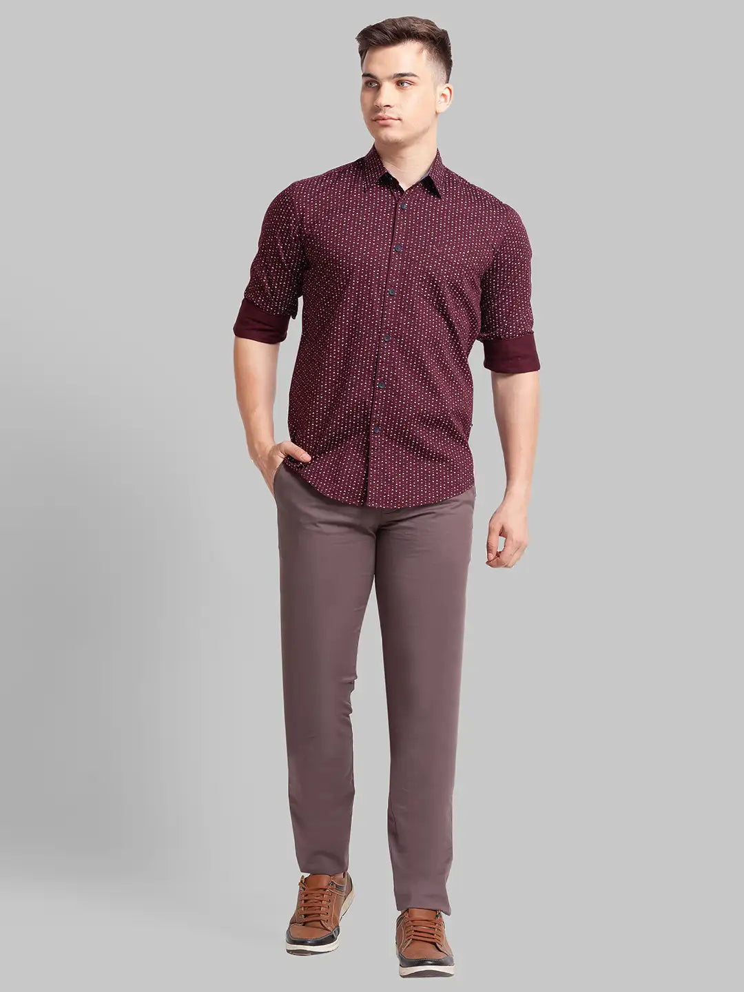Men Slim Fit Light Blue Shirt