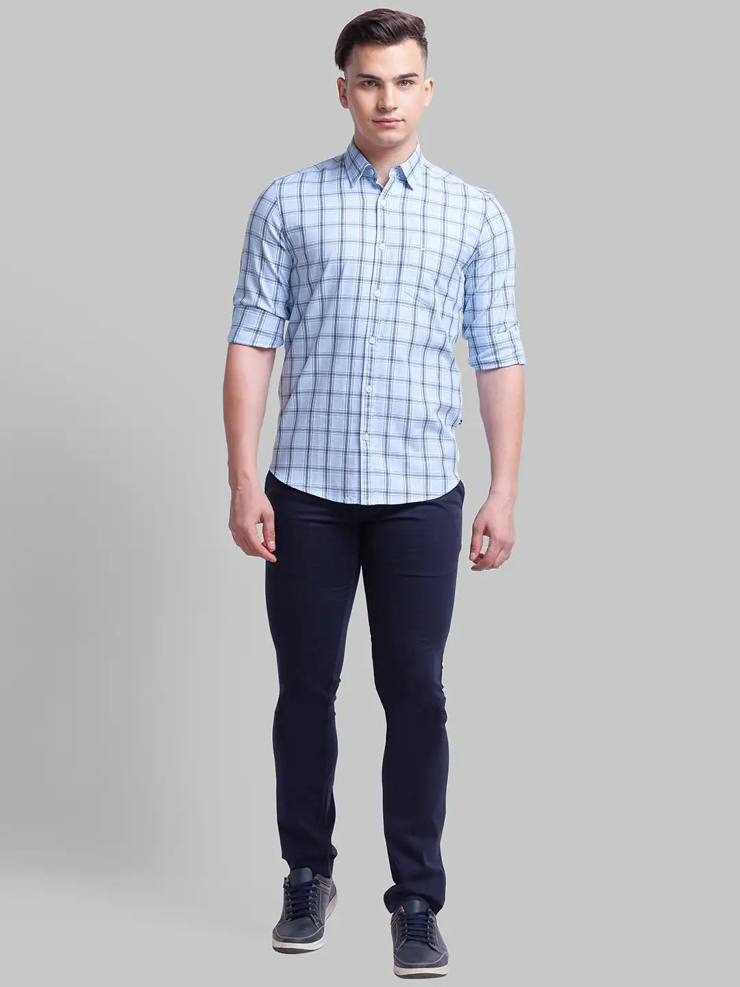 Men Slim Fit Pink Shirt