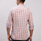 Parx Men Green Checks Slim Fit Cotton Full Sleeve Cut Away Collar Shirt