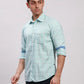 Parx Men Yellow Checks Slim Fit Cotton Full Sleeve Cut Away Collar Shirt