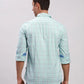 Parx Men Yellow Checks Slim Fit Cotton Full Sleeve Cut Away Collar Shirt
