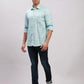 Parx Men Yellow Checks Slim Fit Cotton Full Sleeve Cut Away Collar Shirt