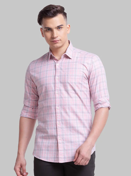 Men Slim Fit Yellow Shirt