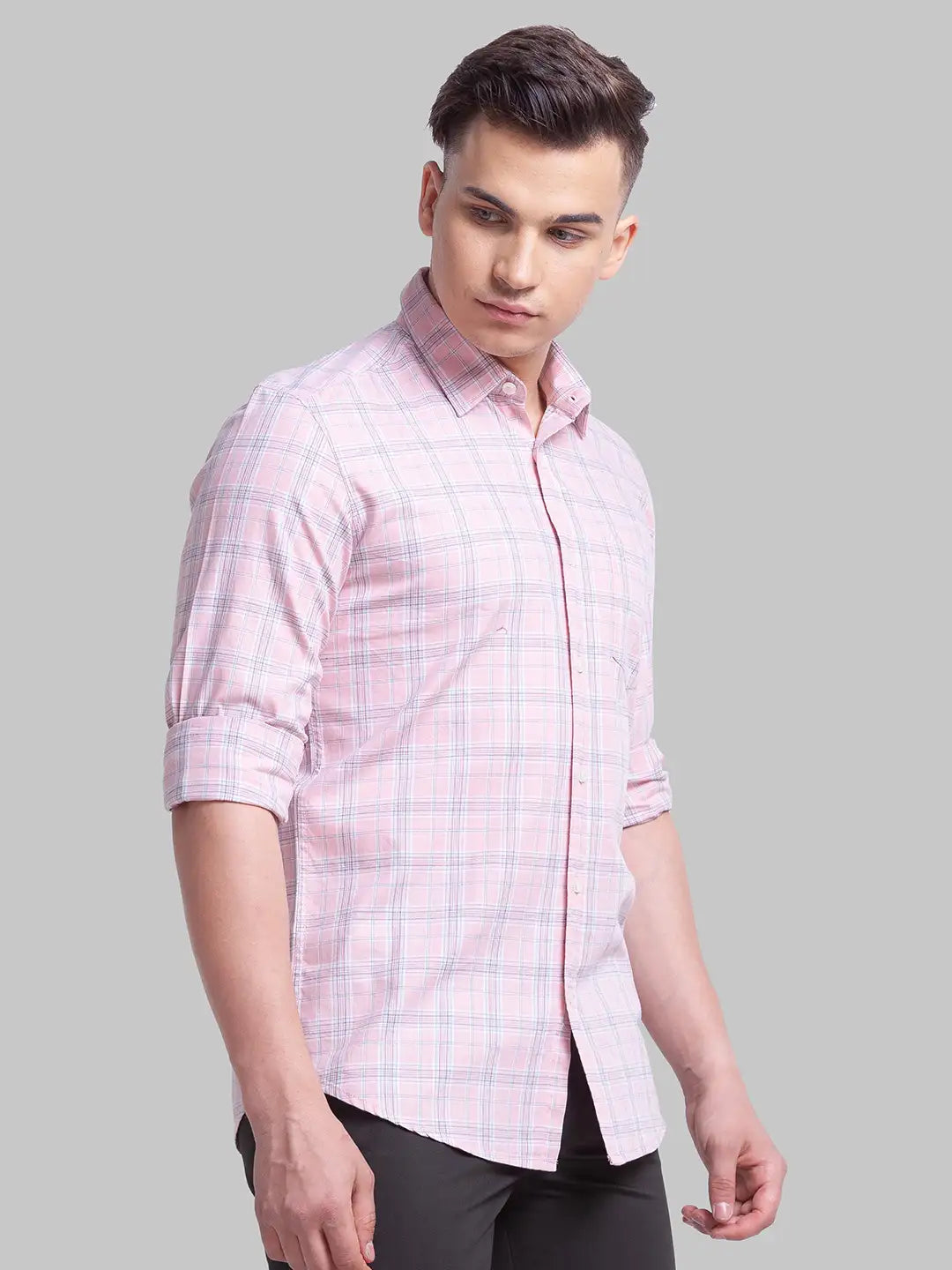 Men Slim Fit Yellow Shirt
