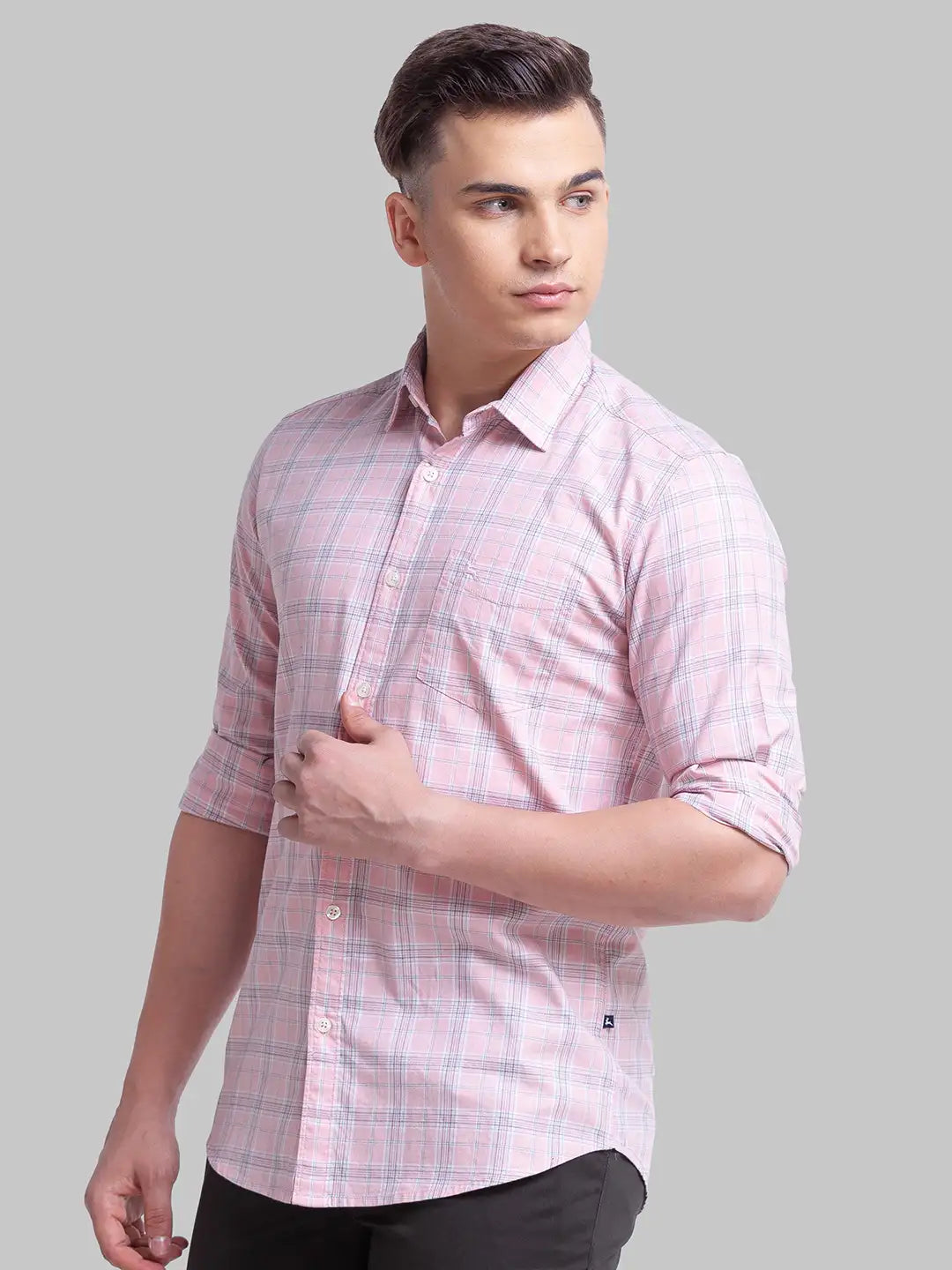 Men Slim Fit Yellow Shirt