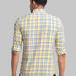 Parx Men Yellow Printed Slim Fit Cotton Full Sleeve Cut Away Collar Shirt