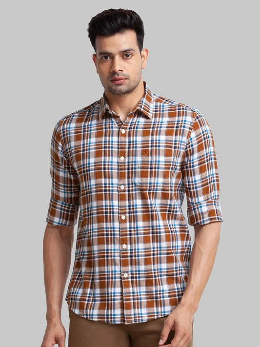 Men Slim Fit Red Shirt