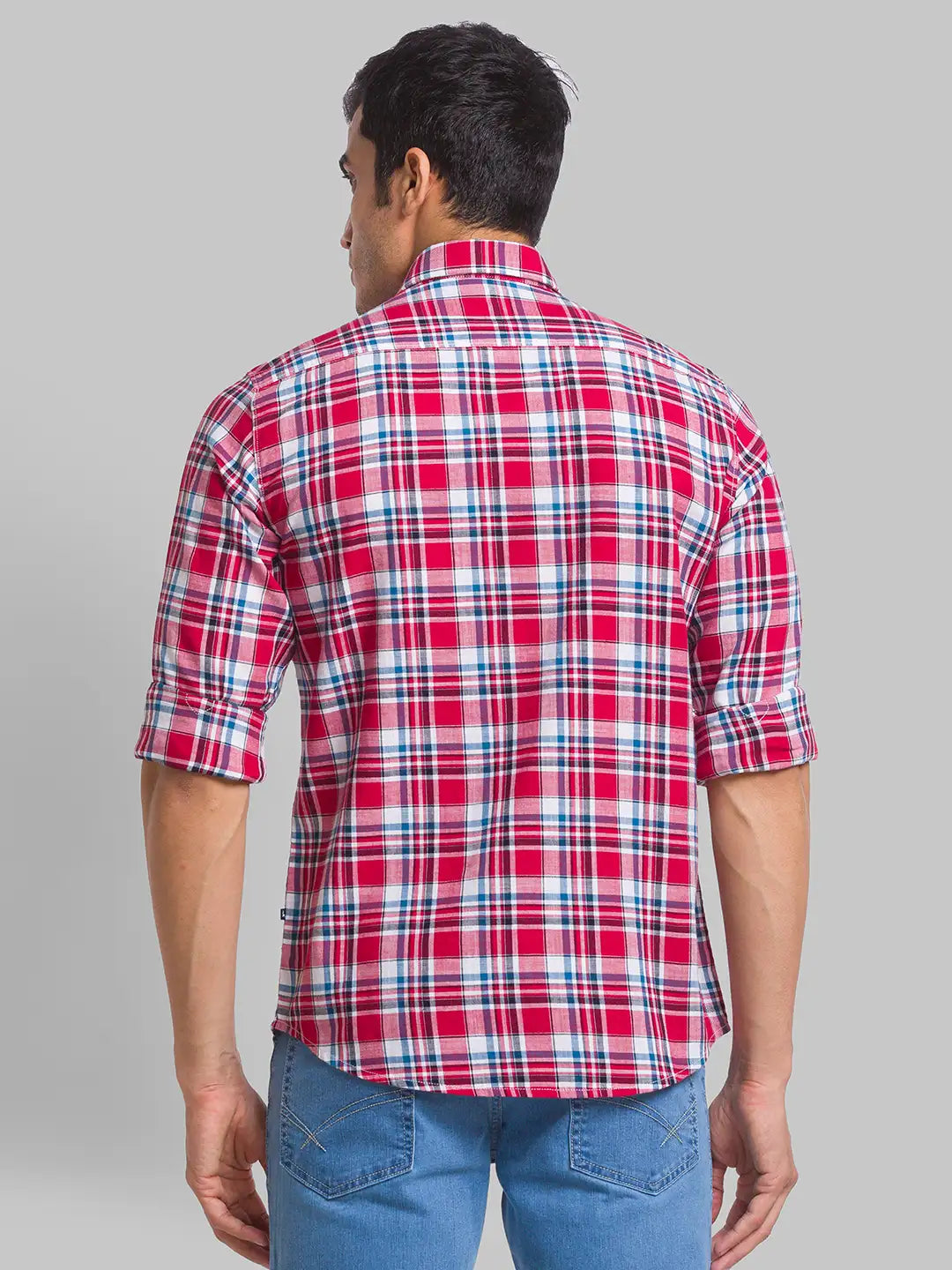Men Slim Fit Maroon Shirt