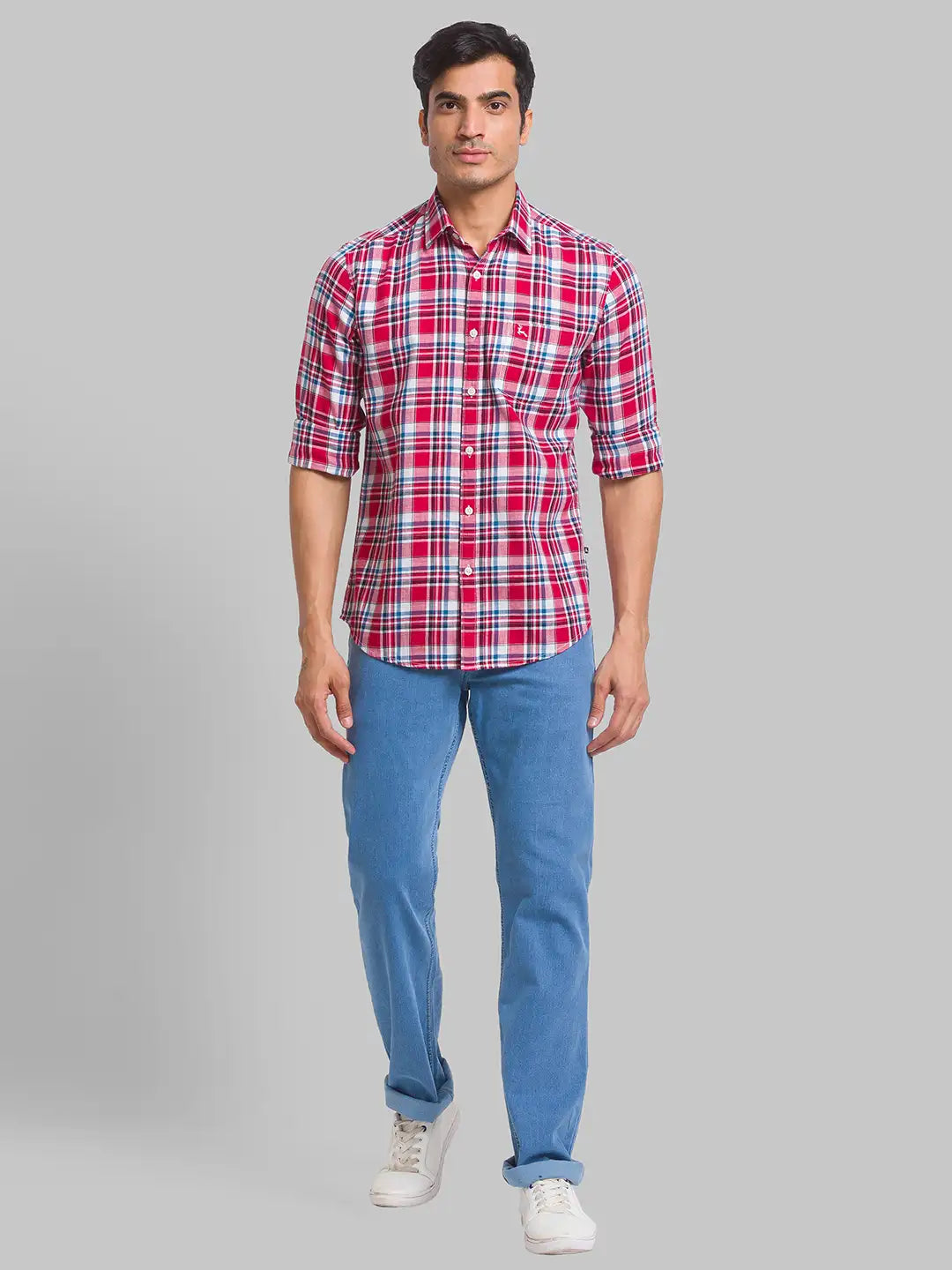 Men Slim Fit Maroon Shirt