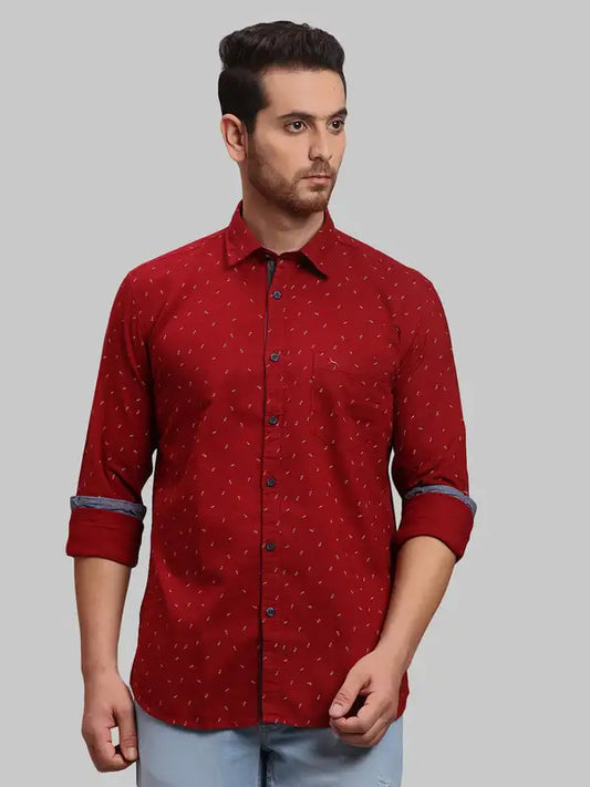 Men Slim Fit Blue Shirt