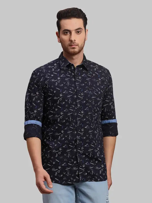 Men Slim Fit Red Shirt