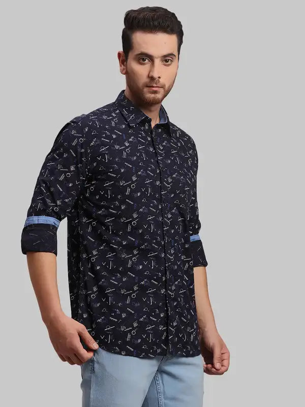 Men Slim Fit Red Shirt