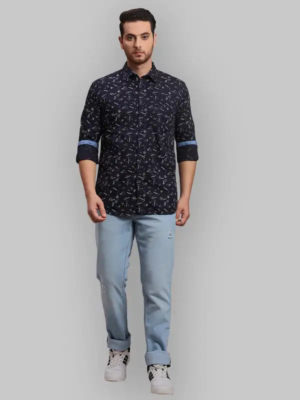 Men Slim Fit Red Shirt