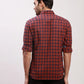 Parx Men Blue Checks Slim Fit Cotton Full Sleeve Shirts