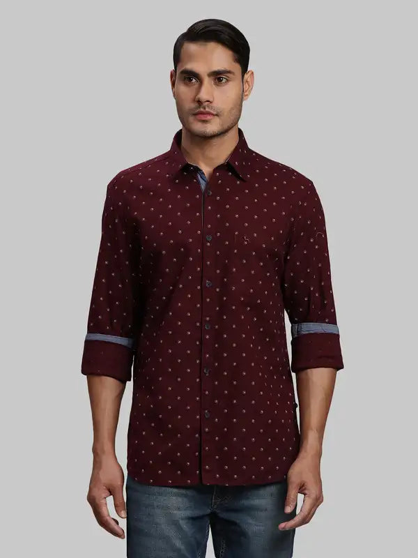 Men Slim Fit White Shirt