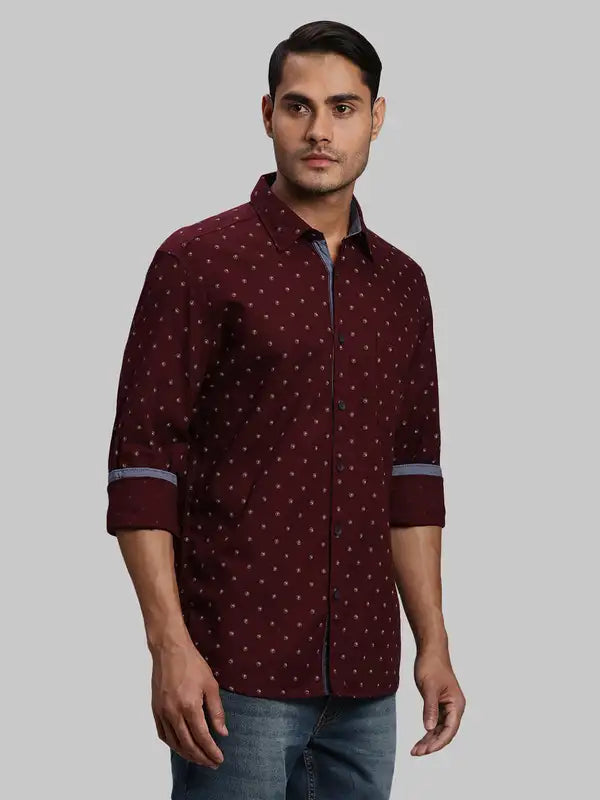 Men Slim Fit White Shirt