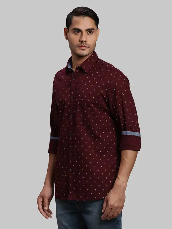 Men Slim Fit White Shirt