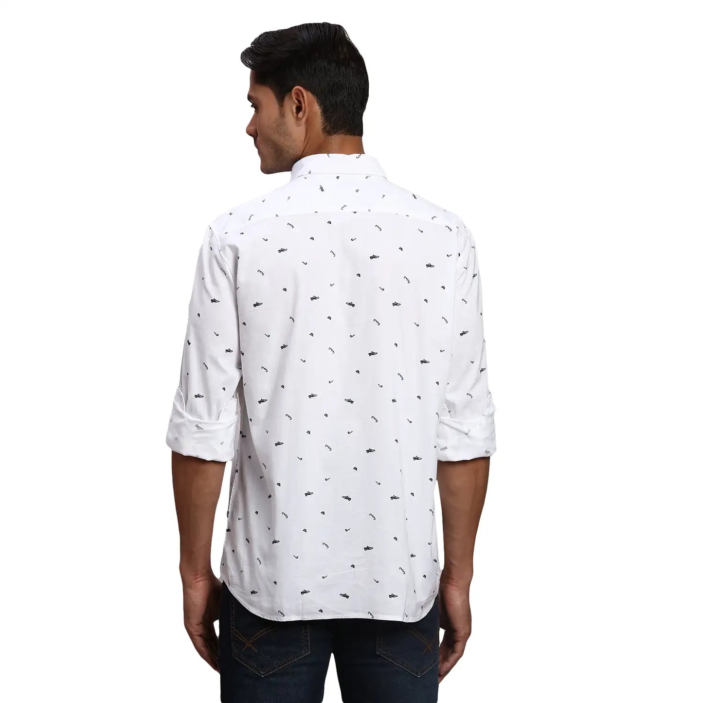 Men Slim Fit Blue Shirt