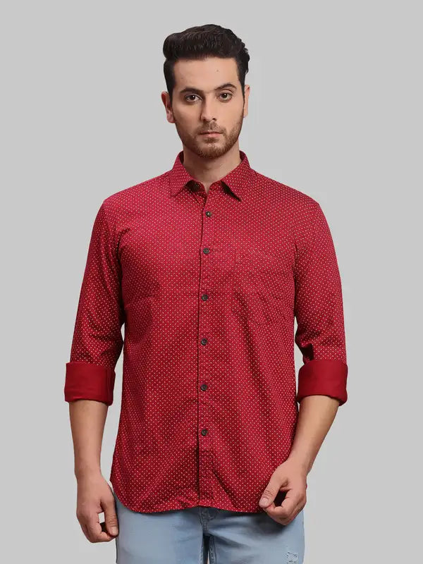 Men Slim Fit Blue Shirt