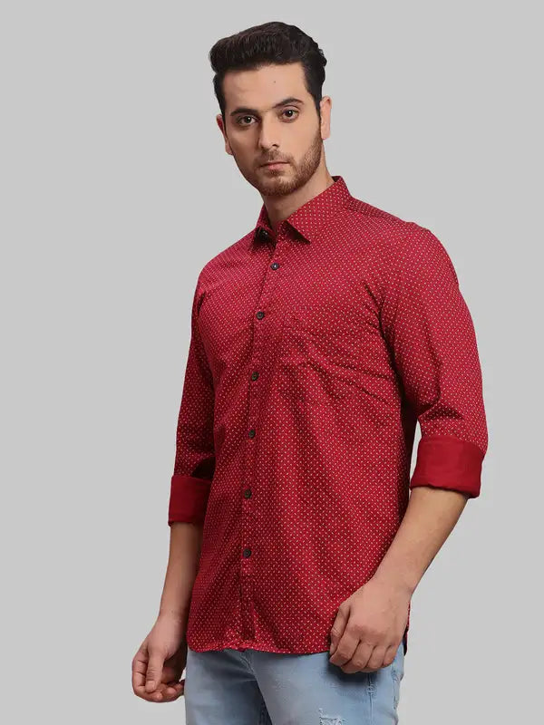 Men Slim Fit Blue Shirt