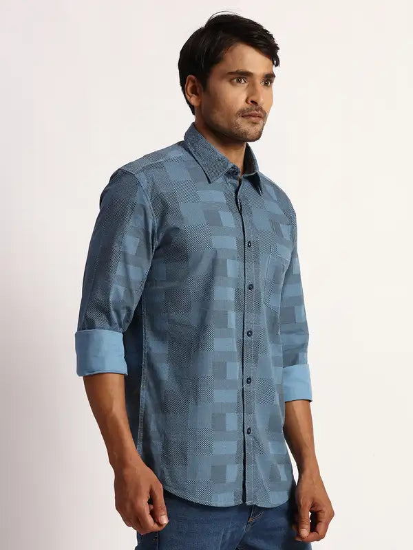 Men Slim Fit Black Shirt