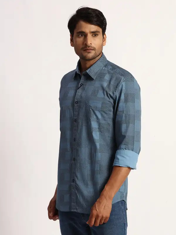 Men Slim Fit Black Shirt