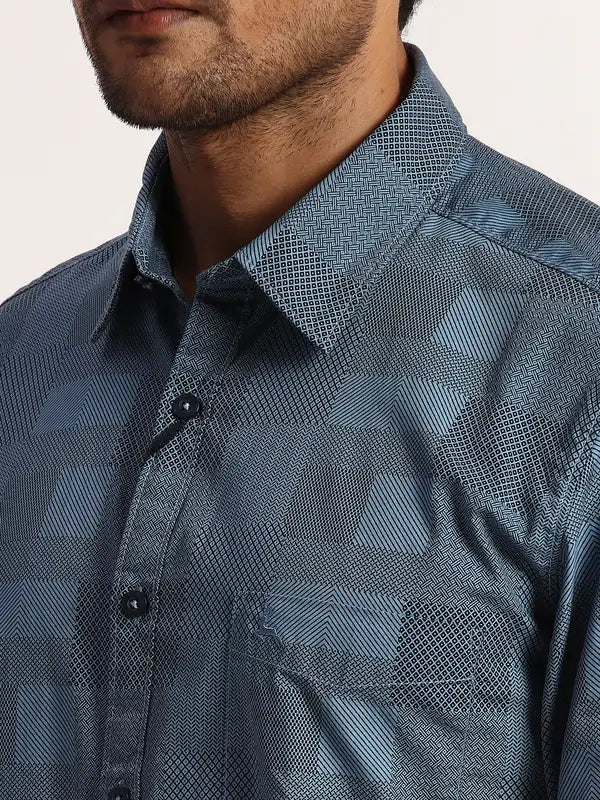 Men Slim Fit Black Shirt