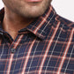 Parx Men Orange Print Slim Fit Cotton Full Sleeve Shirts