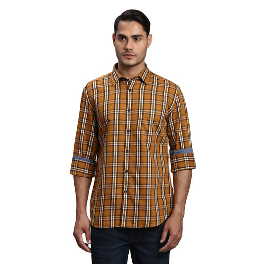 Men Slim Fit Red Shirt