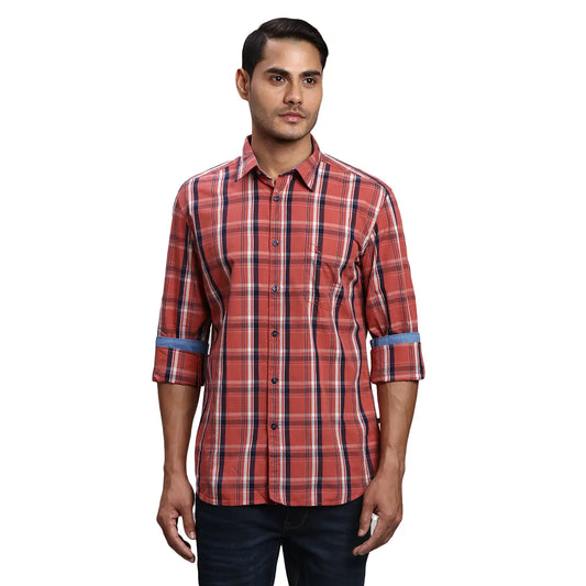 Men Slim Fit Grey Shirt