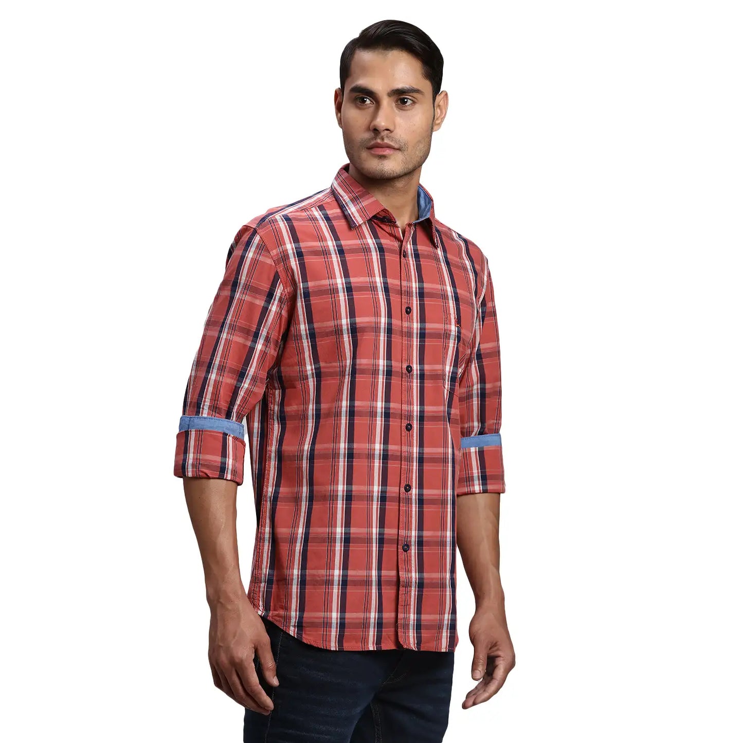 Men Slim Fit Grey Shirt