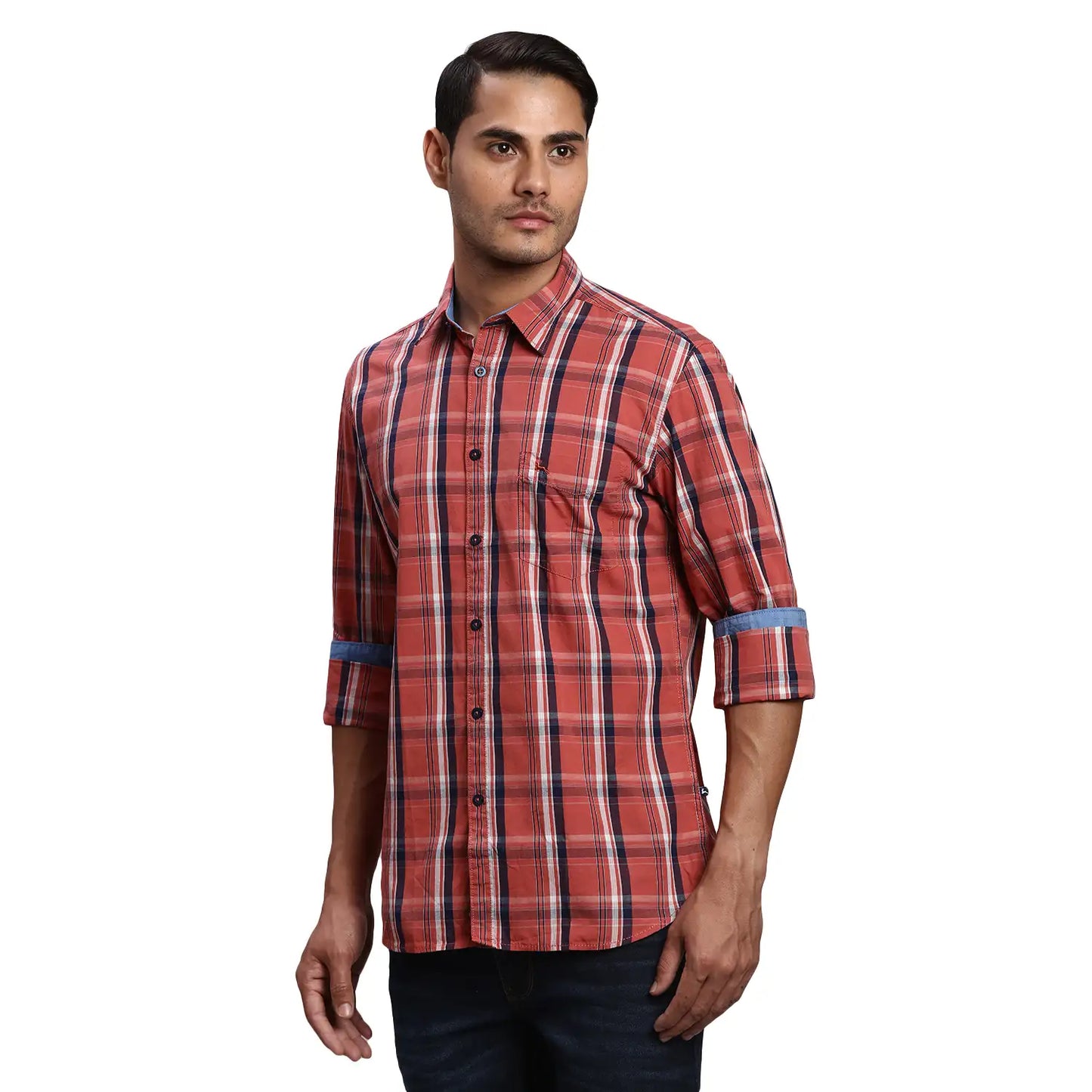 Men Slim Fit Grey Shirt