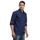 Men Slim Fit Orange Shirt