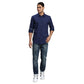 Men Slim Fit Orange Shirt