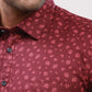 Parx Men Blue Print Slim Fit Cotton Full Sleeve Shirts