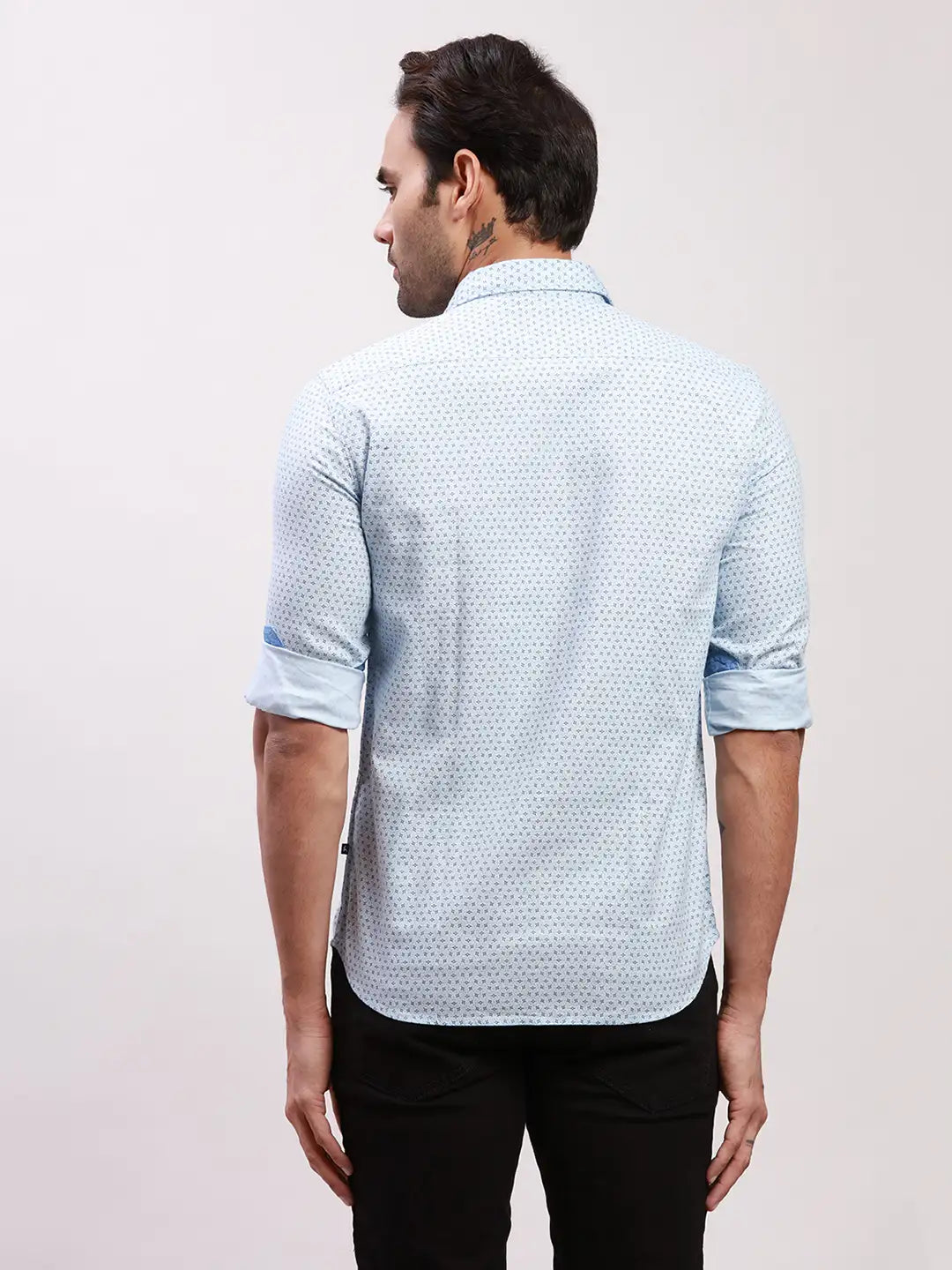 Parx Men Yellow Checks Slim Fit Cotton Full Sleeve Shirts