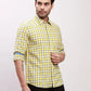 Parx Men Red Checks Slim Fit Cotton Full Sleeve Shirts
