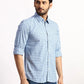 Men Blue Slim Fit Checks  Cotton Full Sleeve Cutaway Collar Shirts