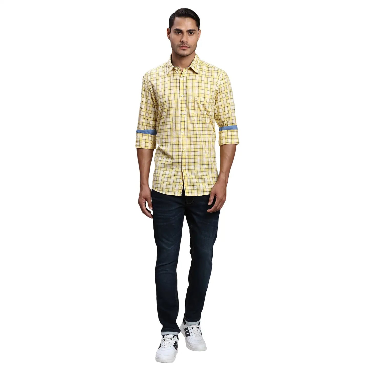 Men Slim Fit White Jeans