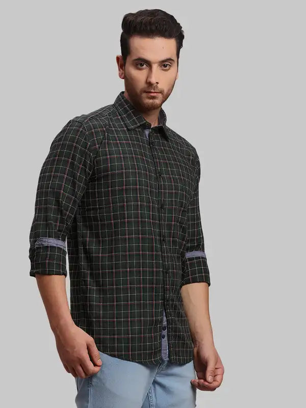 Men Slim Fit Red Shirt