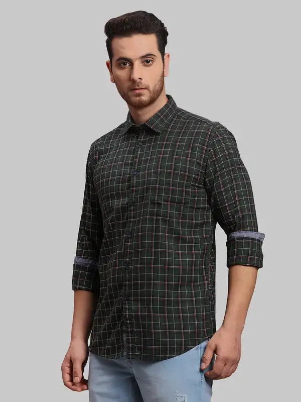Men Slim Fit Red Shirt
