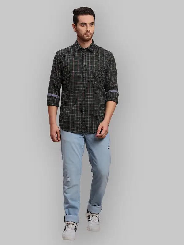 Men Slim Fit Red Shirt