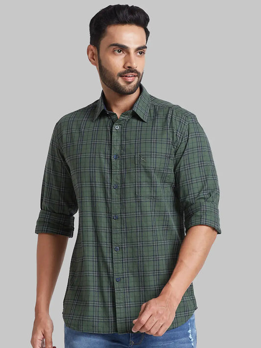 Men Slim Fit Red Shirt