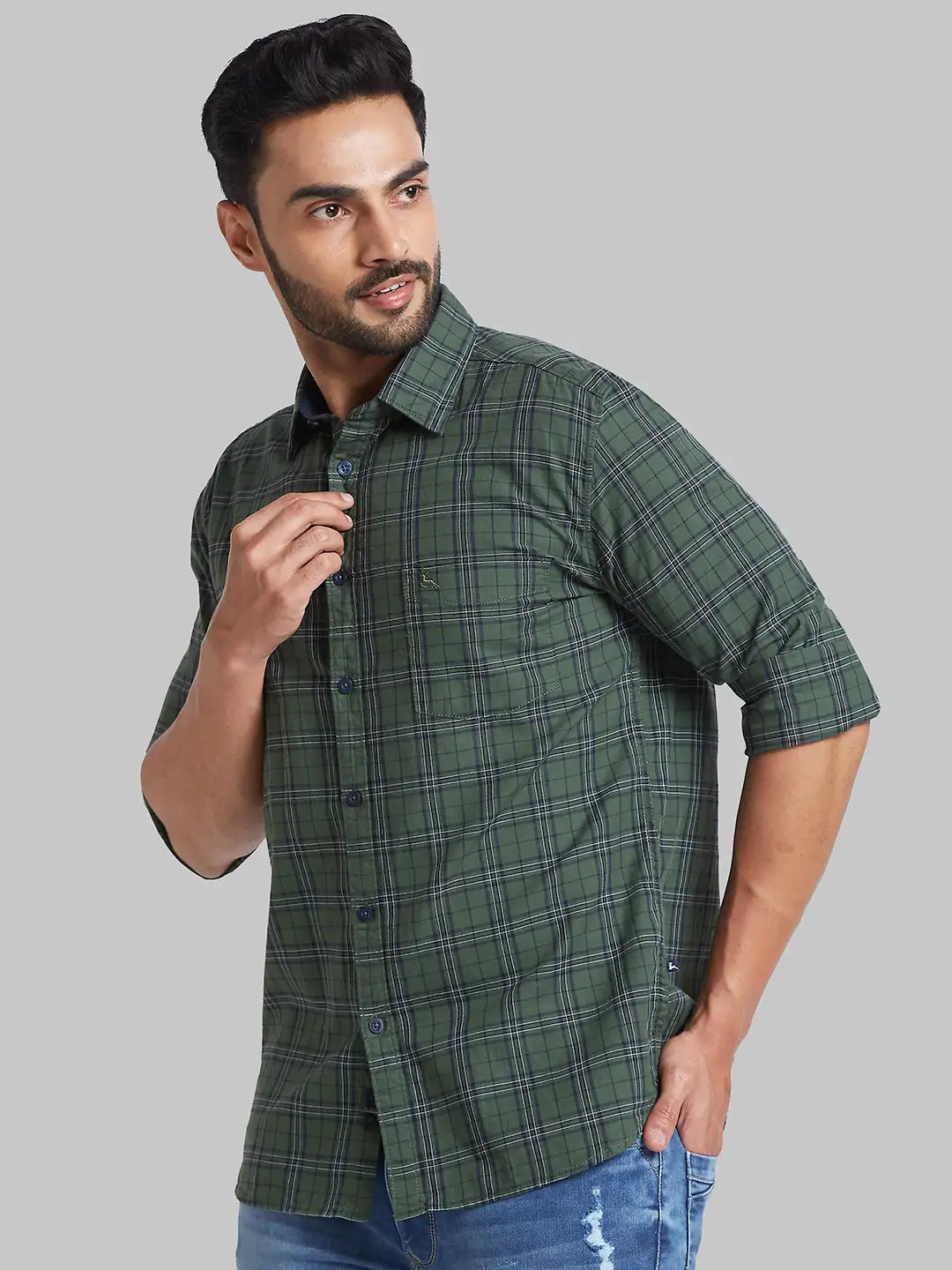 Men Slim Fit Red Shirt