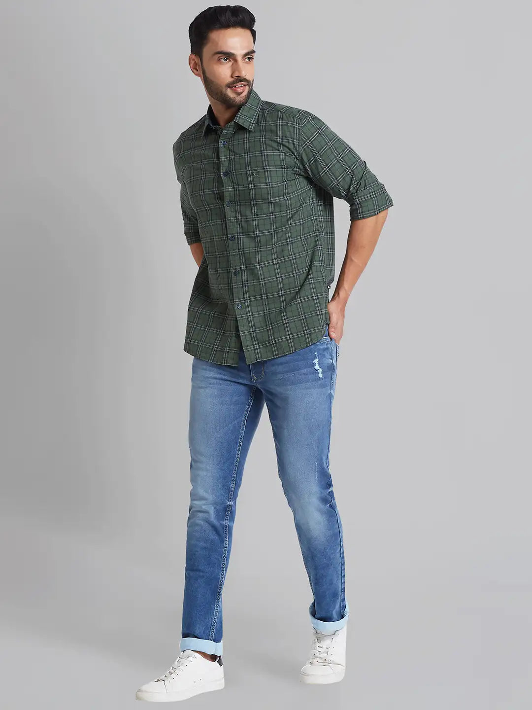 Men Slim Fit Red Shirt