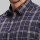 Parx Men Brown Slim Fit Checks Cotton Full Sleeve Cutaway Collar Shirts