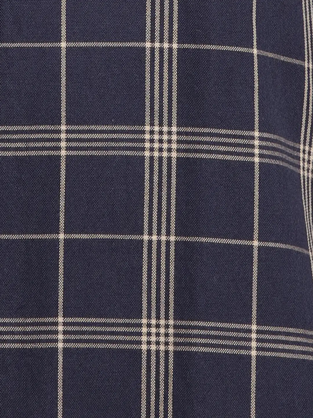 Parx Men Brown Slim Fit Checks Cotton Full Sleeve Cutaway Collar Shirts