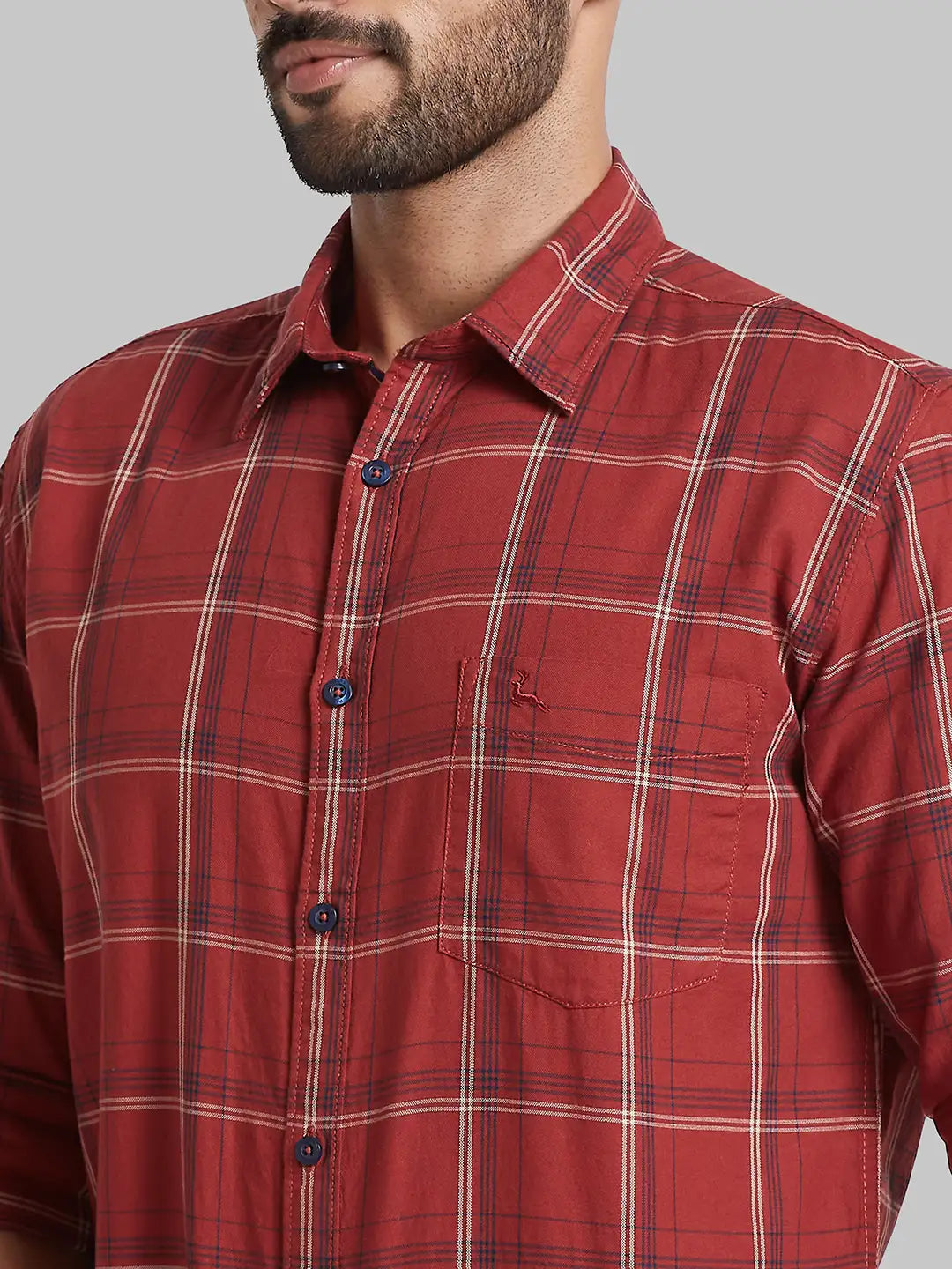 Men Slim Fit Blue Shirt